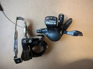 Desviador y Maneta Shimano Deore 3v
