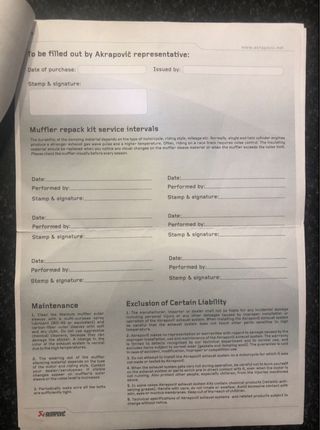 Tubo de escape Akrapovic