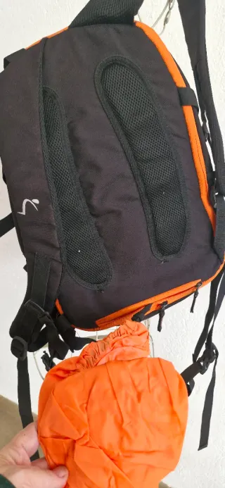 Mochila para casco Negra y Naranja