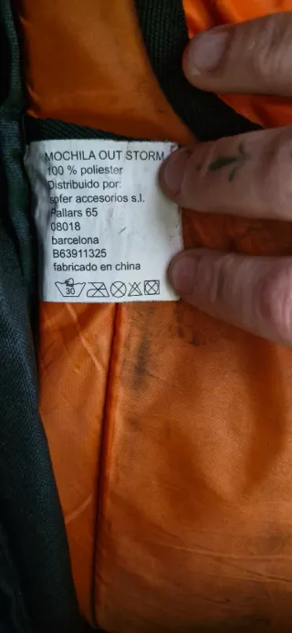 Mochila para casco Negra y Naranja