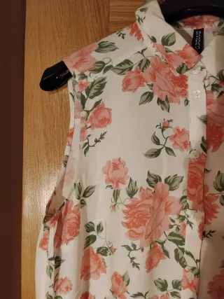 Camisa sin mangas H&M flores T38
