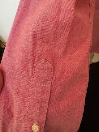 Camisa Pull&Bear Hombre Oxford Talla M Roja