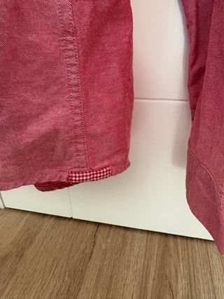 Camisa Pull&Bear Hombre Oxford Talla M Roja