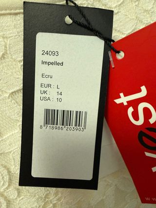 Vestido Yest blanco nuevo con etiquetas