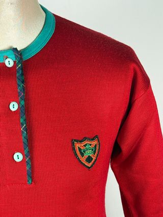 Maglioncino vintage con bottoni - rosso - taglia S