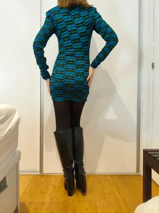 Vestido ajustado estampado multicolor