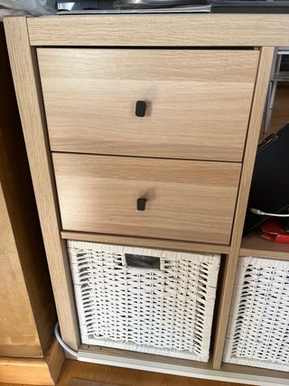 Estantería Kallax Ikea Madera y Mimbre