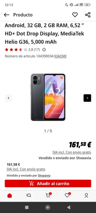 Xiaomi Redmi A2 Negro Nuevo