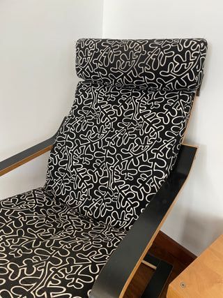 Sillón Poäng Ikea Negro y Blanco