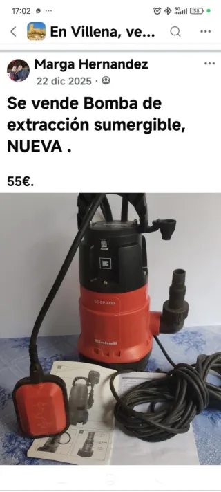 Bomba de extracción sumergible Einhell