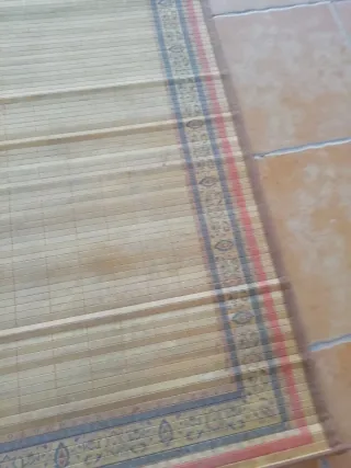 Alfombra enrollable de bambú