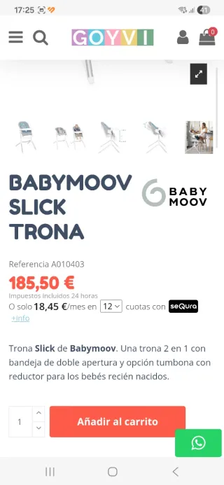 Trona Babymoov gris