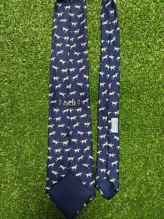 Corbata Hermès Seda Diseño Ecuestre