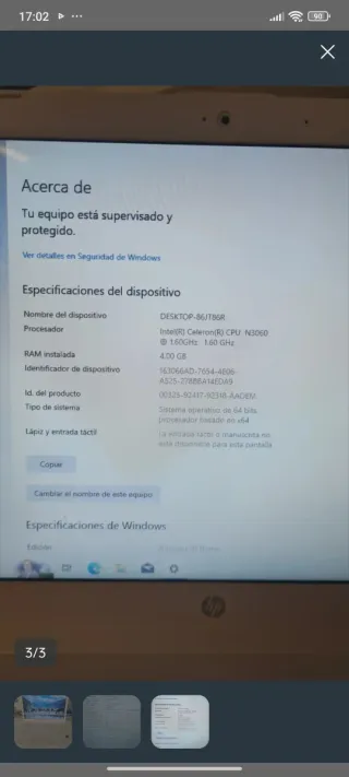 Portátil HP Notebook 14 Blanco