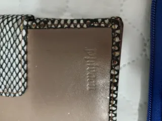 2 Monederos Piel Mujer Azul y Marrón