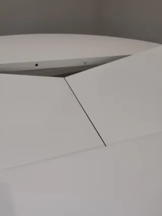 Mesa redonda blanca extensible