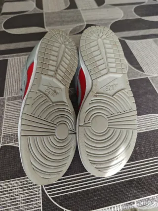 Zapatillas Nike Dunk Low Gris Rojo