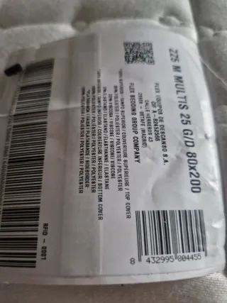 Colchón Flex Vicoelástico 80x200cm