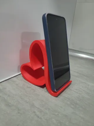 Soporte móvil corazón rojo