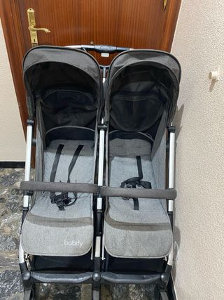 Silla de paseo gemelar Babify gris