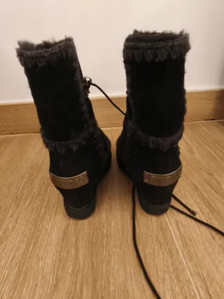 Botas Mou Eslimo French Toe Wedge Short Negras