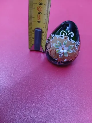 Uovo Vetro Bohemia Decorato Mano