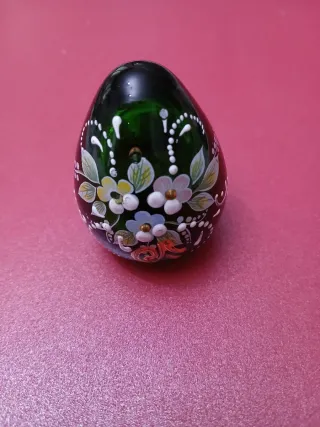 Uovo Vetro Bohemia Decorato Mano