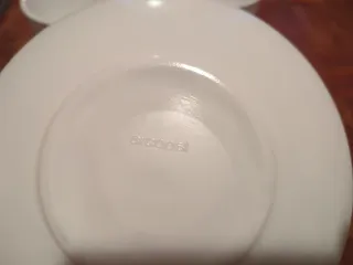 Juego de café de porcelana blanco