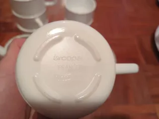 Juego de café de porcelana blanco
