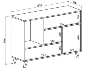 Aparador moderno 2 colores