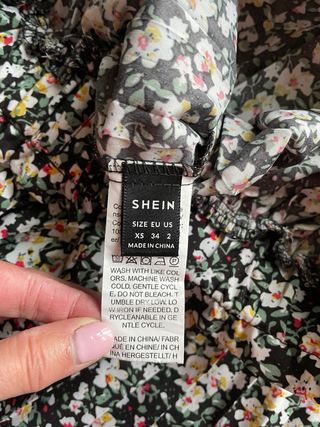 Falda plisada estampada floreada -Shein XS