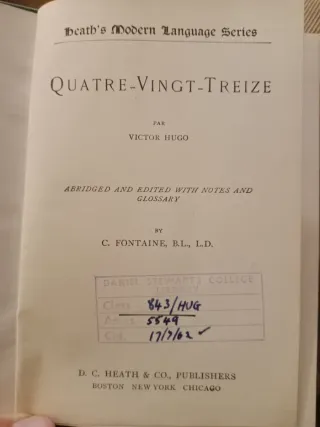 -Quatre-vingt-treize de Víctor Hugo -Contes de la