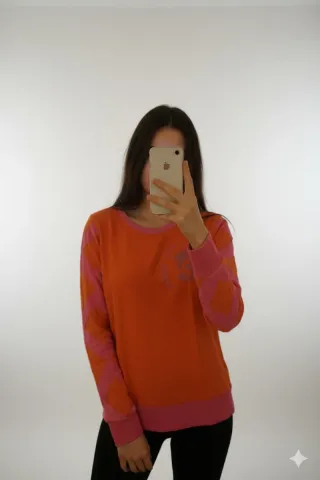 Camiseta KEJO manga larga naranja y rosa Talla 42