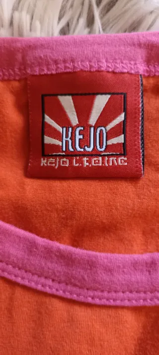 Camiseta KEJO manga larga naranja y rosa Talla 42