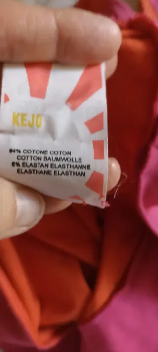 Camiseta KEJO manga larga naranja y rosa Talla 42