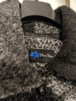 Cappotto in Lana Made in Italy con Paillettes XL