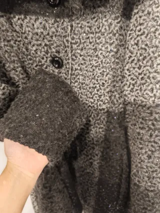Cappotto in Lana Made in Italy con Paillettes XL