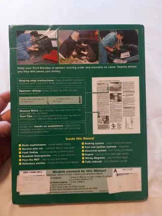 Manual Haynes Ford Mondeo MK3 (2000-2003)