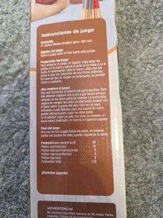 Juego Mikado de madera