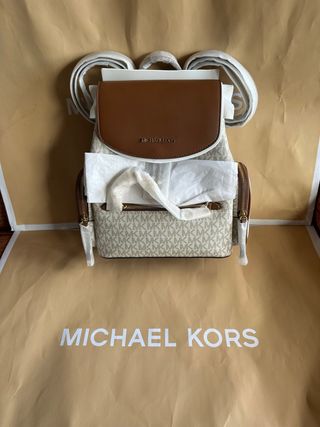 Mochila Michael Kors Beige y Marrón