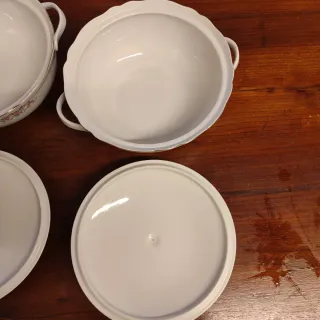 Coppia Zuppiere Richard Ginori Porcellana