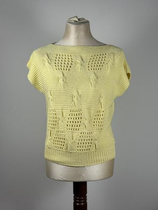 Maglione donna vintage giallo taglia S