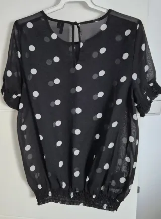 Blusa Vero Moda lunares negra talla S