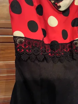 Traje Flamenca Lunares Rojo y Negro