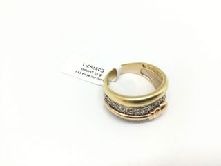 anillo oro 18k con circonita