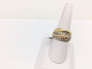 anillo oro 18k con circonita
