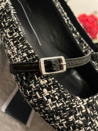 Ballerine FRAU  in Pelle e Tweed N.39