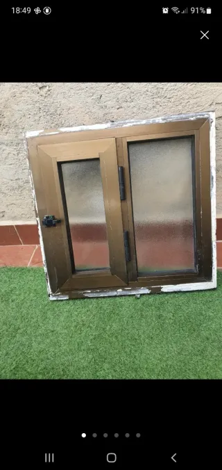 Dos Ventana de aluminio
