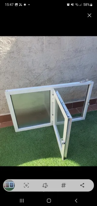 Dos Ventana de aluminio