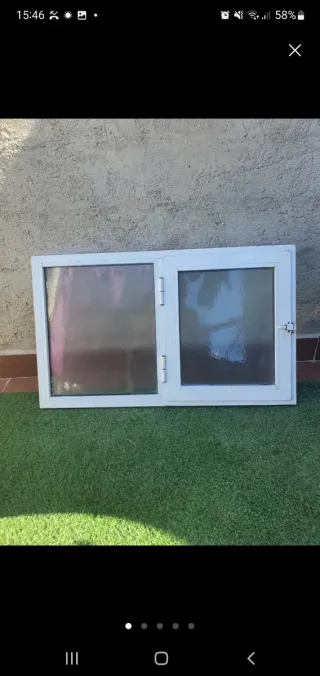 Dos Ventana de aluminio
